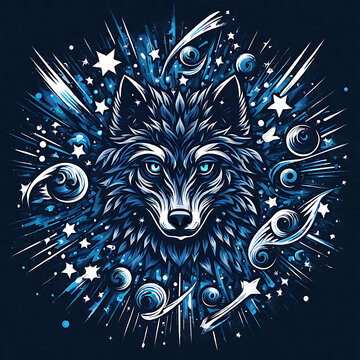Olha a cara de mal desse lobo, uma bela arte n&eacute; 