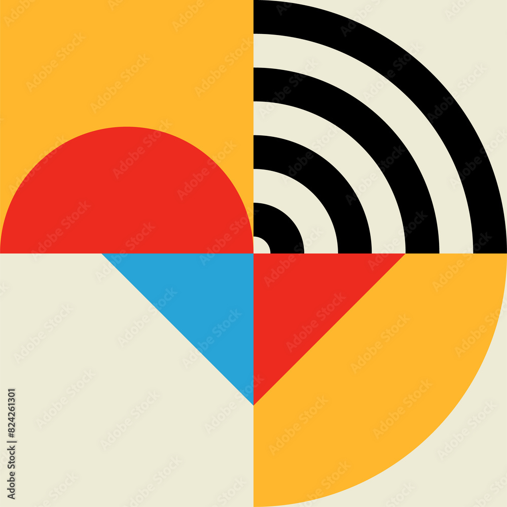 Poster abstract, geometric modern pattern block or shape