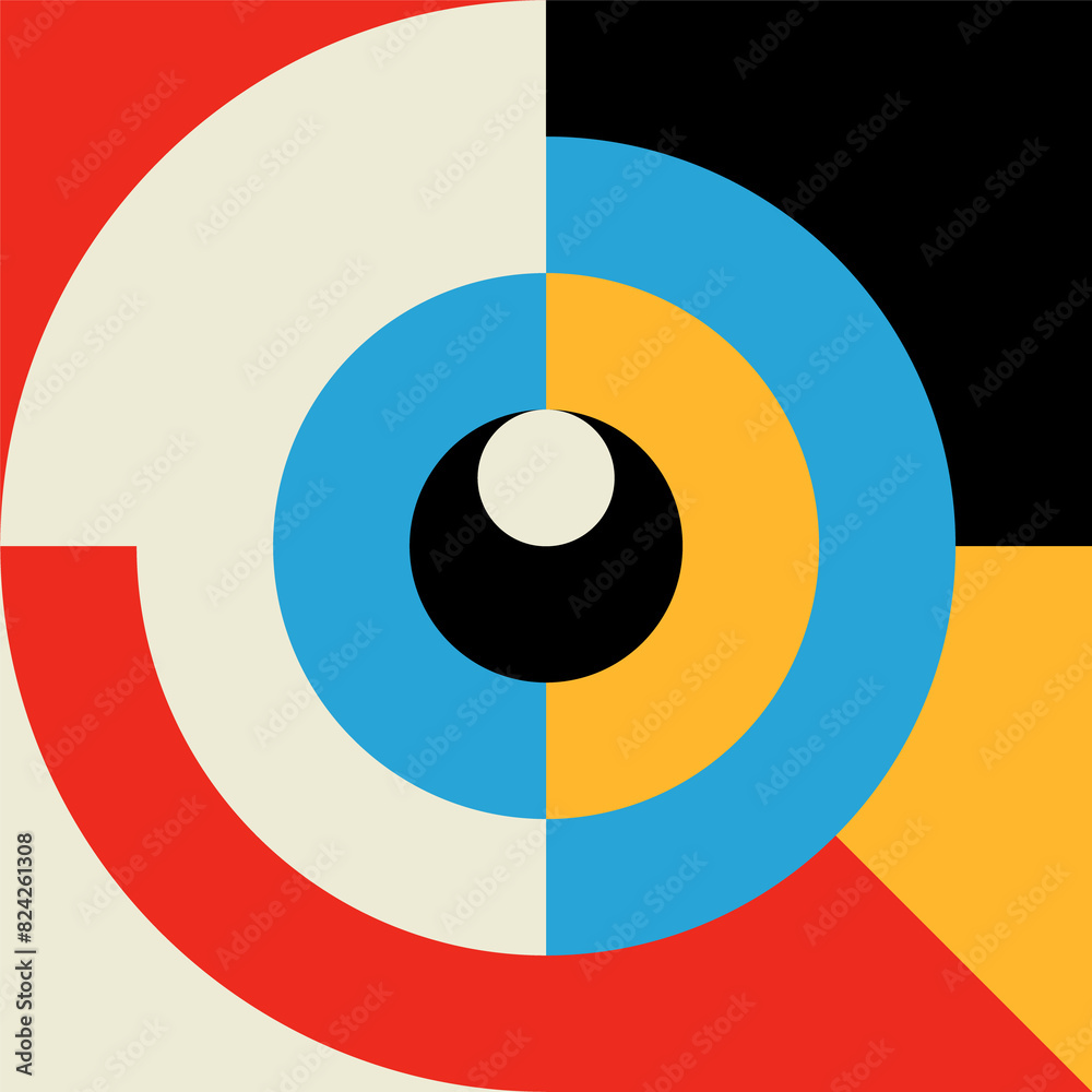Poster Abstract, colorful modern pattern form or element