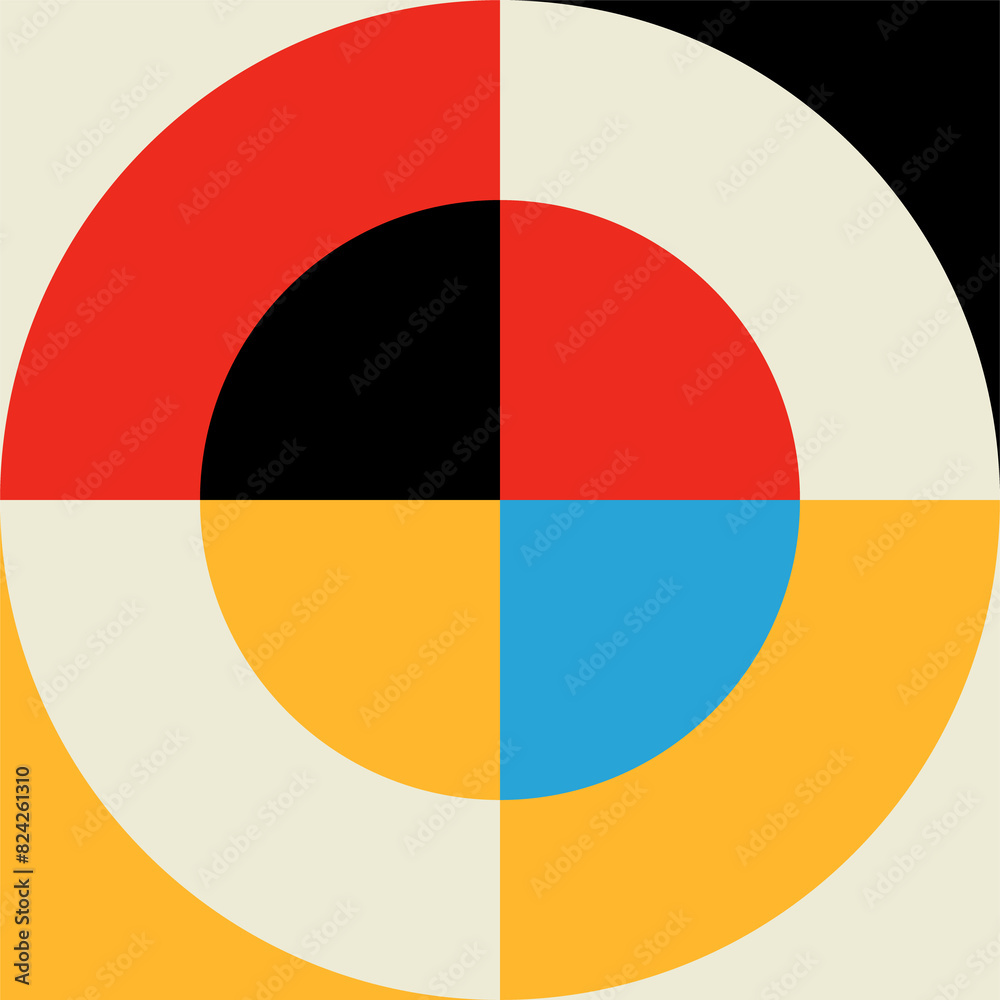 Poster geometric, graphic modern pattern block or shape
