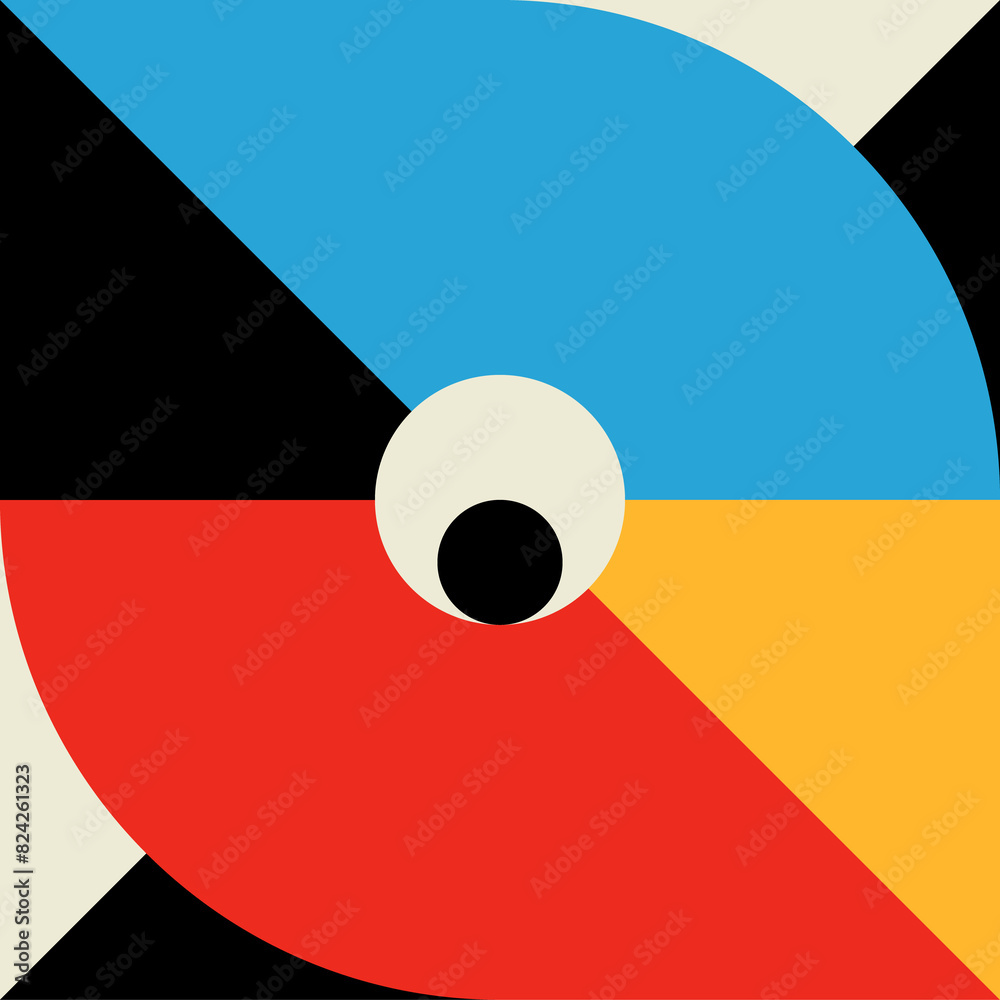 Poster Abstract, colorful modern pattern form or element
