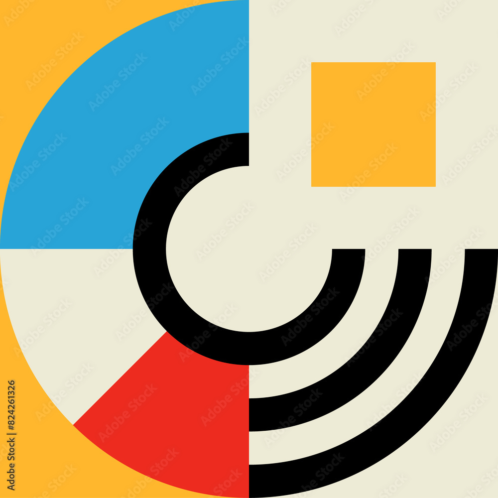 Poster colorful, abstract modern pattern element or shape