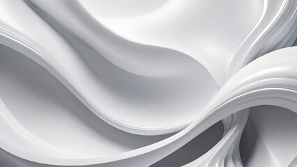 Soft and smooth textured 3d effect gray wavy curved lines abstract background.