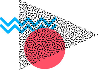 Graphic Memphis shape, pattern or geometric form © Vector Tradition