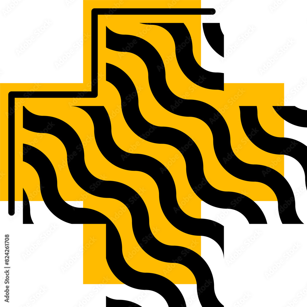 Aufkleber geometric memphis shape or abstract element