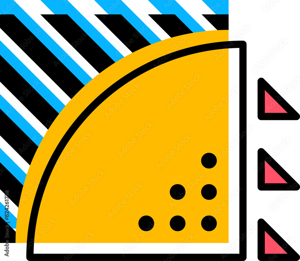 Poster graphic memphis shape or geometric pattern