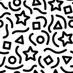 Graphic Memphis shape or geometric pattern