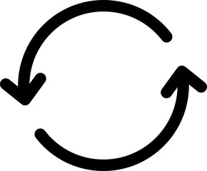 Circular arrow sign, geometric memphis shape