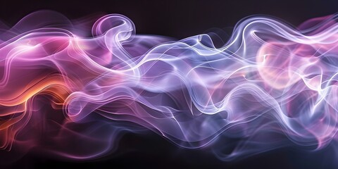 Flowing Set of Elements: Abstract Light Effect. Concept Abstract Photography, Light Trails, Colorful Patterns, Dynamic Movement, Illuminated Shapes