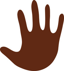 Human palm cave painting, anthropology stone art © Vector Tradition