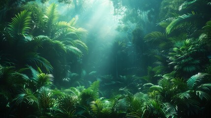 Background Tropical. Waterfalls cascade down rocky cliffs, their thundering roar echoing through the forest as they carve their path through the landscape, leaving behind a trail of mist and magic.