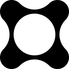 Y2K retro graphic element, groovy abstract shape