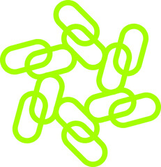 Obraz premium Acid Y2K groovy geometric symbol, graphic shape