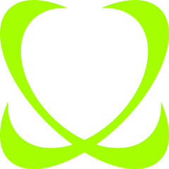 Acid Y2K retro graphic symbol, abstract shape