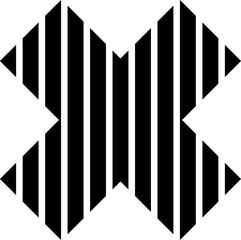 Brutalism graphic symbol, retro geometric shape