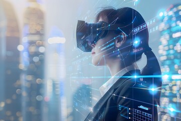 Innovative Business Woman Leveraging Advanced Technology Solutions for Success