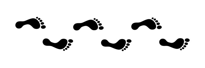 Human footprints tracking path