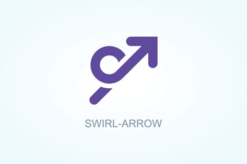 Swirl Arrow Vector  Or Logo Sign Symbol Illustration