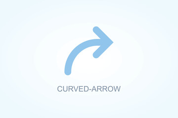 Curved Arrow Vector  Or Logo Sign Symbol Illustration