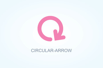 Obraz premium Circular Arrow Vector Or Logo Sign Symbol Illustration