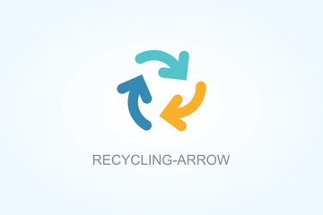 Recycling Arrow Vector  Or Logo Sign Symbol Illustration