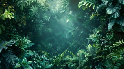 Background Tropical. Amidst the dense foliage, the rainforest's lush greenery serves as a natural filter, purifying the air and nurturing a healthy and thriving ecosystem for its inhabitants.