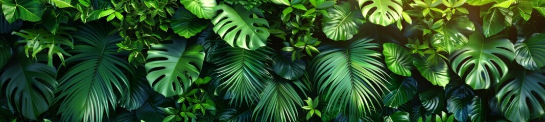 Background Tropical. The lush rainforest foliage acts as a natural filter, purifying the air and fostering a healthy and thriving ecosystem for all its inhabitants.