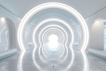 Obraz premium Tunnel frame of light