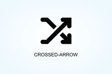 Crossed Arrow Vector  Or Logo Sign Symbol Illustration