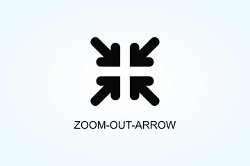 Zoom Out Arrow Vector  Or Logo Sign Symbol Illustration