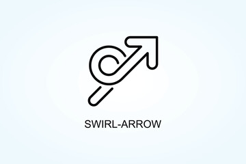 Swirl Arrow Vector  Or Logo Sign Symbol Illustration