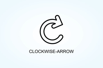 Clockwise Arrow Vector  Or Logo Sign Symbol Illustration