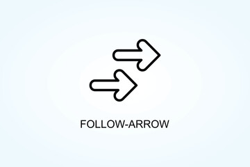 Follow Arrow Vector  Or Logo Sign Symbol Illustration