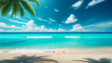 Tranquil Tropical Beach: Serene Paradise with Crystal Clear Waters