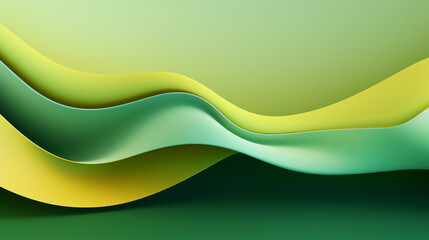 Digital technology Green Wave web page PPT poster abstract background
