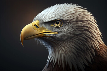 Obraz premium Eagle's Gaze. A Symbol of Strength. Bird, Animal, Wildlife Animals.