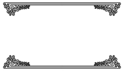 Vintage black frame design. Perfect for invitation cards, book covers, wallpapers, banners, web