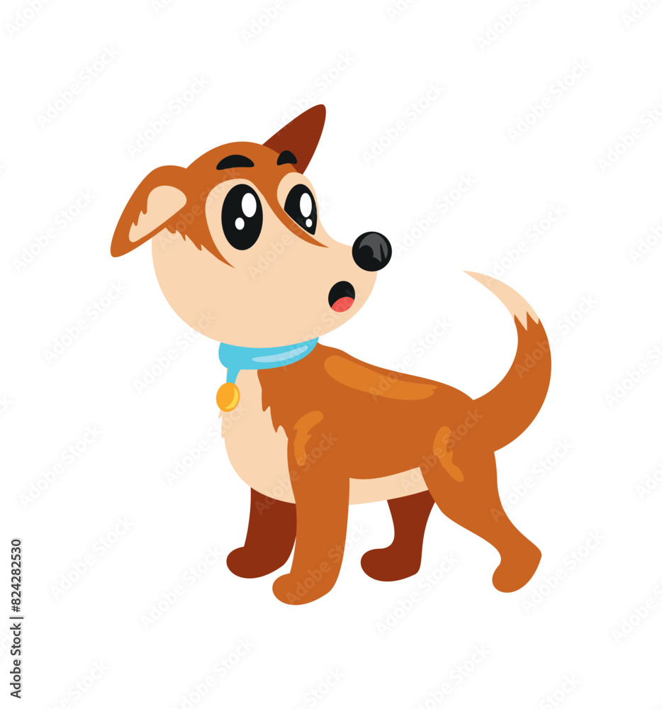 Poster dog cartoon character