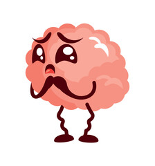 cartoon tired brain
