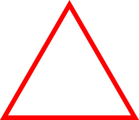 シンプルな赤い三角. Simple Red Triangle.