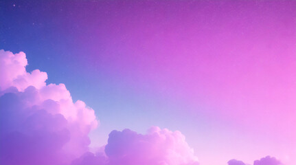 Pastel pink rainbow unicorn galaxy background with glitter and bokeh effects. Vector illustration of fantasy magic mermaid sky with stars and sparkles. Kawaii holographic abstract space design.