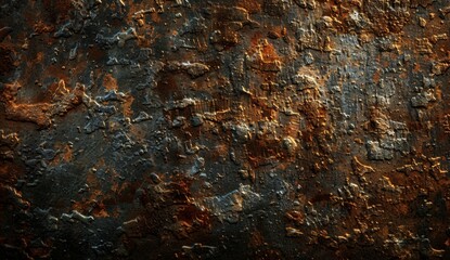 rusty metal texture with rust and oil on a dark background.
