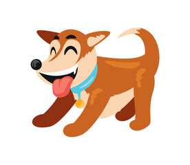 little dog with tongue out