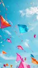 International kite day concept with copy space area for text