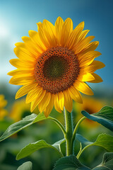 Ultra-Realistic Adorable Sunflower on Pristine Background