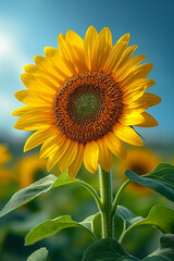 Ultra-Realistic Adorable Sunflower on Pristine Background