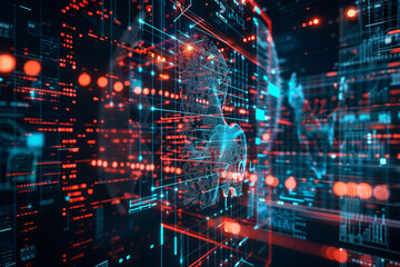 Fototapeta premium generative ai overview for project managers fund invetment and data analysis.