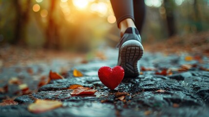 A runner's heart is a strong, healthy heart.