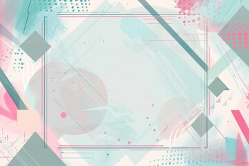 Abstract background Soft geometric blue gray pink for business certificate design. Generative AI
