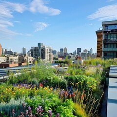 Fototapeta premium Beautiful view with green top roof